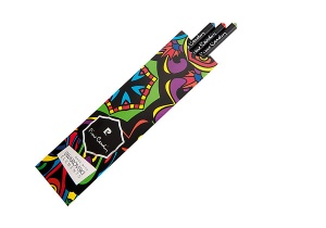 PIERRE CARDIN OPERA Sada 3 černých tužek s krystalem Swarovski - červený, modrý a zelený